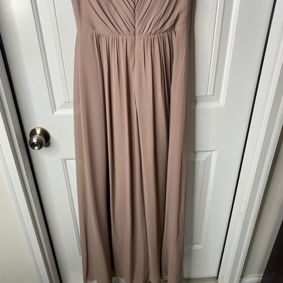 BHLDN Jenny Yoo lace mocha mousse bridesmaid maxi dress size 2 wedding guest - Picture 7 of 9